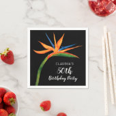 Tropischer Vogel des Paradieses Botanische Geburts Serviette (Beispiel)