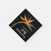 Tropischer Vogel des Paradieses Botanische Geburts Serviette (Ecke)