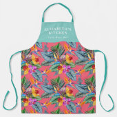 Tropischer Vogel des Paradieses und des Orchideen  Schürze (Vorderseite)