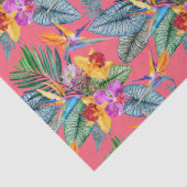 Tropischer Vogel des Paradieses und des Orchideen  Seidenpapier (Detail)