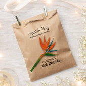 Tropischer Vogel des Paradieses Wasserfarbenflora Geschenktütchen (Ausgeschnitten)