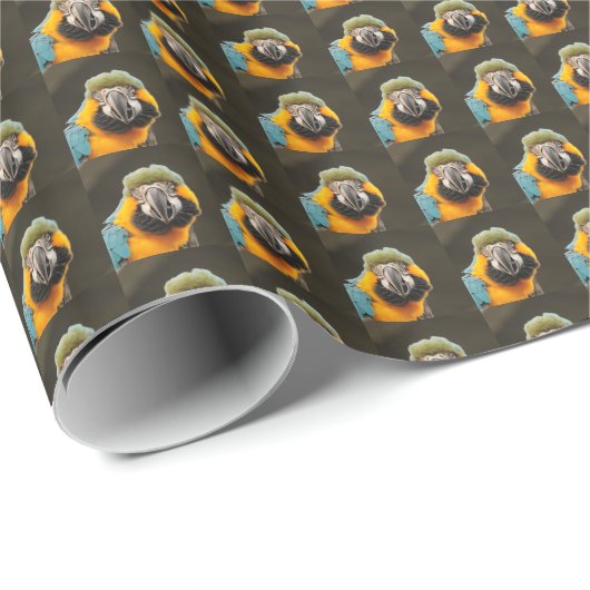 Tropischer Vogel-Geschenkpapier Geschenkpapier (Rolleneckpunkt)