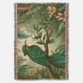 Tropischer Vogel im Grünen Dschungel 2 Decke (Vorderseite Vertikal)