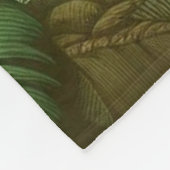 Tropischer Vogel im Grünen Dschungel 2 Fleecedecke (Ecke)