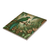 Tropischer Vogel im Grünen Dschungel 2 Fliese (Seite)