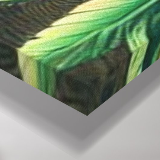 Tropischer Vogel im grünen Dschungel Leinwanddruck (Ecke(Unten))