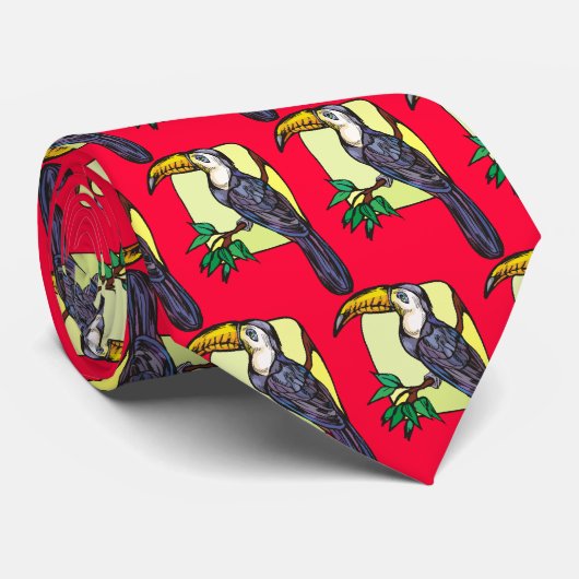 "TROPISCHER VOGEL " KRAWATTE (Gerollt)