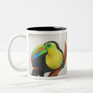 Tropischer Vogel Toucan Zweifarbige Tasse
