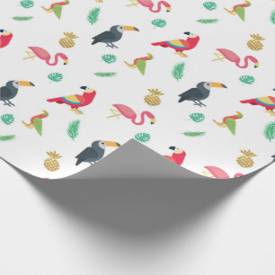 Tropischer Vogel- und Ananas-Umschlag Geschenkpapier