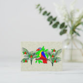 Tropischer Vogel und Blumen Visitenkarte (Stehend Vorderseite)