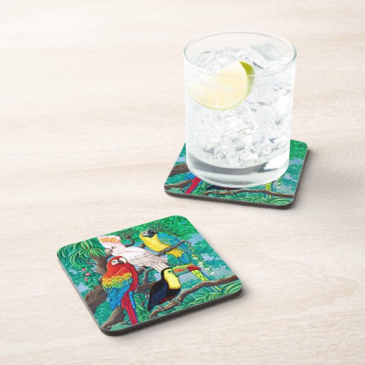 Tropischer Vogel-Untersetzer Untersetzer (Rechte Seite)