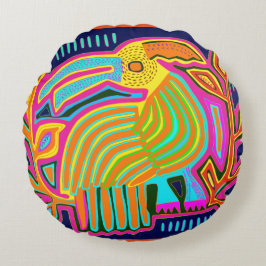 Tropischer Volkspark Rundes Kissen