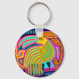 Tropischer Volksparrot Schlüsselanhänger