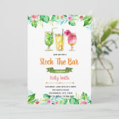 Tropischer Vorrat die Bareinladung Einladung (Stehend Vorderseite)