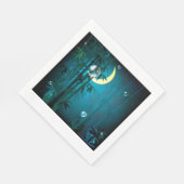 Tropischer Wald bei Nachtpapier Napkins Serviette (Ecke)