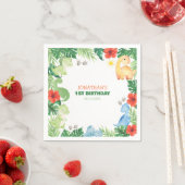 Tropischer Wald Dinosaurier Kinder Geburtstag Serviette (Beispiel)