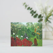 Tropischer Wald mit Affen Postkarte (Stehend Vorderseite)