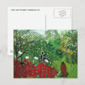 Tropischer Wald mit Affen Postkarte (Vorne/Hinten)