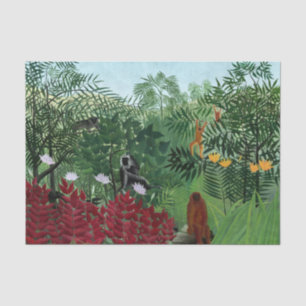 Tropischer Wald mit Affen Rousseau Kunst und Kultu Seidenpapier