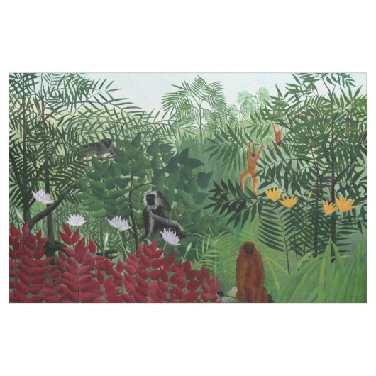Tropischer Wald mit Affen Rousseau Kunst und Kultu Stoff (Yard (91,4 cm))
