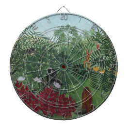 Tropischer Wald mit Affen und Schlange (Rousseau) Dartscheibe