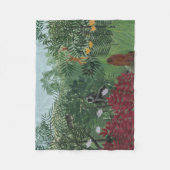 Tropischer Wald mit Affen und Schlange (Rousseau) Fleecedecke (Vorderseite)