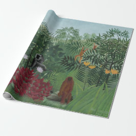 Tropischer Wald mit Affen und Schlange (Rousseau) Geschenkpapier
