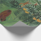 Tropischer Wald mit Affen und Schlange (Rousseau) Geschenkpapier (Ecke)