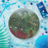 Tropischer Wald mit Affen und Schlange (Rousseau) Pappteller (Party)