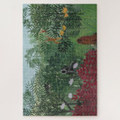 Tropischer Wald mit Affen und Schlange (Rousseau) Puzzle (Vertikal)