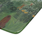 Tropischer Wald mit Affen und Schlange (Rousseau) Schneidebrett (Ecke)