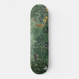 Tropischer Wald mit Affen und Schlange (Rousseau) Skateboard