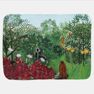 Kunstkarte Tropischer Wald mit Affen Henri Rousseau