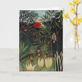 Tropischer Wald mit Affen von Henri Rousseau Karte (Gelbe Blume)