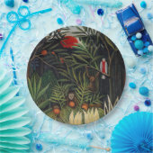 Tropischer Wald mit Affen von Henri Rousseau Pappteller (Party)