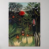 Tropischer Wald mit Affen von Henri Rousseau. Poster (Vorne)