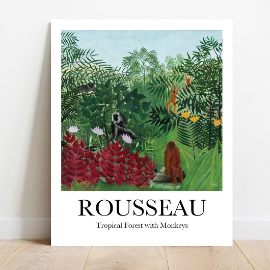 Tropischer Wald mit Affen von Henri Rousseau Poster