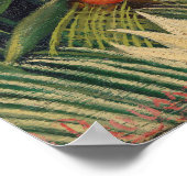 Tropischer Wald mit Affen von Henri Rousseau. Poster (Ecke)