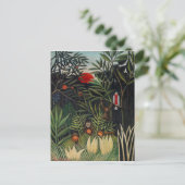 Tropischer Wald mit Affen von Henri Rousseau Postkarte (Stehend Vorderseite)