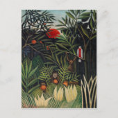 Tropischer Wald mit Affen von Henri Rousseau Postkarte (Vorderseite)