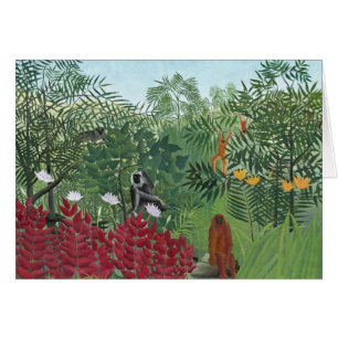 Tropischer Wald mit Monkeys, 1910 (Öl auf