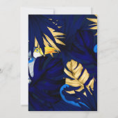 Tropischer Wald mit reduzierter Hochzeitstorte Ankündigung (Rückseite)