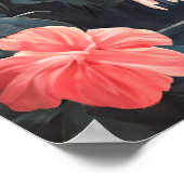 Tropischer Wald Pink Flamingo Vintag Poster (Ecke)