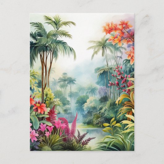Tropischer Wald Postkarte (Vorderseite)