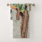 Tropischer Wald & Toucan Birds Badhandtuch Set (Insitu)