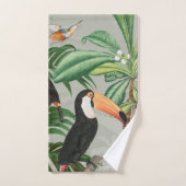 Tropischer Wald & Toucan Birds Badhandtuch Set (Handtuch)