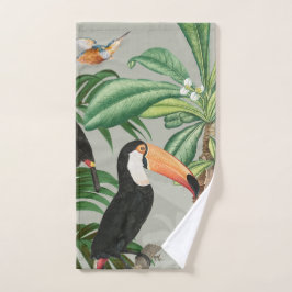 Tropischer Wald & Toucan Birds Badhandtuch Set