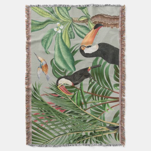 Tropischer Wald & Toucan Birds Decke (Vorderseite Vertikal)