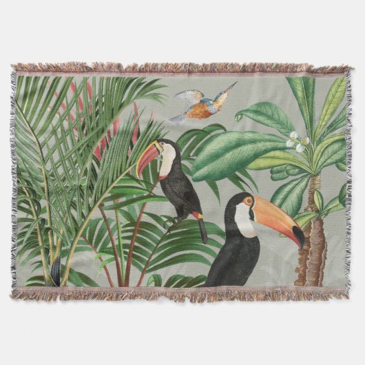 Tropischer Wald & Toucan Birds Decke (Vorderseite)