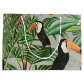 Tropischer Wald & Toucan Birds Große Geschenktüte (Rückseite)